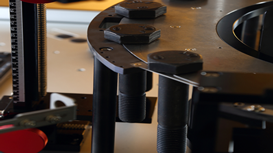 Rotating steel dial platform design operating smoothly
